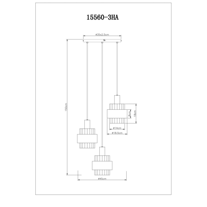 Suspensie Milley, bronz/negru, 4xE27 15560-3HA [3]