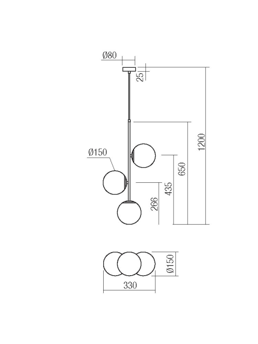 Suspensie Niva, 3x28W E14, 01-2627 [2]