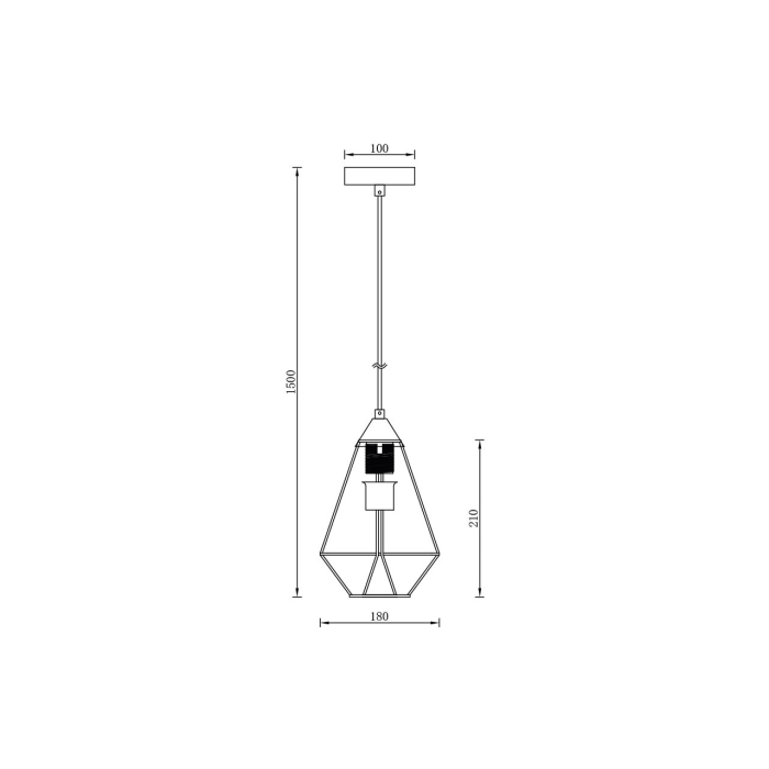 Suspensie/Pendul, metal negru, 1x23W E27, BV03-00030 [3]