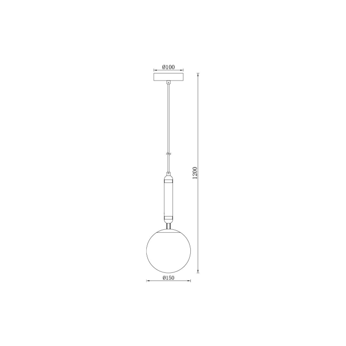 Suspensie/Pendul, opal/auriu, 1x10W G9, BV01-00060 [3]