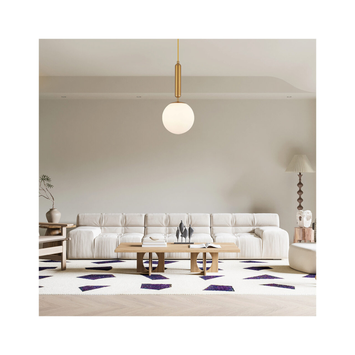 Suspensie/Pendul, opal/auriu, 1x10W G9, BV01-00060 [2]