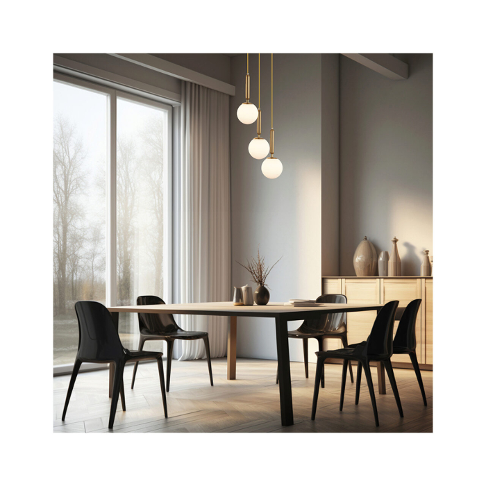 Suspensie/Pendul, opal/auriu, 3x10W G9, BV01-00061 [2]