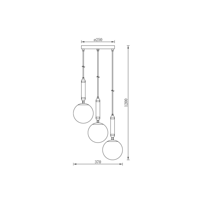 Suspensie/Pendul, opal/auriu, 3x10W G9, BV01-00061 [3]