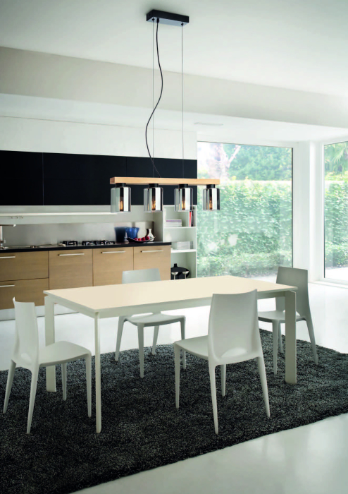 Suspensie Rotis, negru mat/lemn, 4x15W E27, 01-3986 [2]