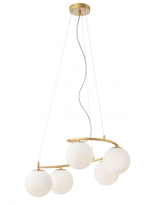 Suspensie Volley, auriu mat, 5x28W E14, 01-2719 [1]