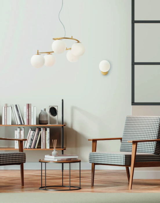 Suspensie Volley, auriu mat, 5x28W E14, 01-2719 [2]