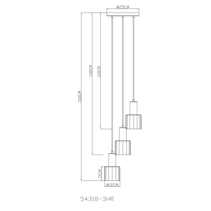 Suspensie Walton, metal de culoare cafea, sticlă fumurie, 3x E27 [4]