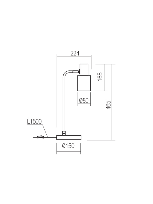 Veioza Aurum, negru/alama, 1x15W E27, 01-3081 [3]