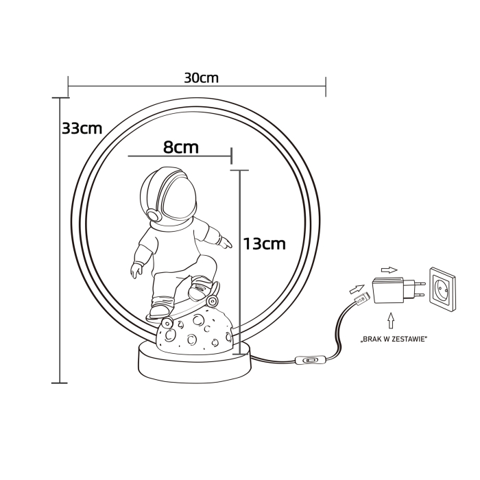 Veioza LED Astronauta, 4W 3000K, EX15S016-1 [4]
