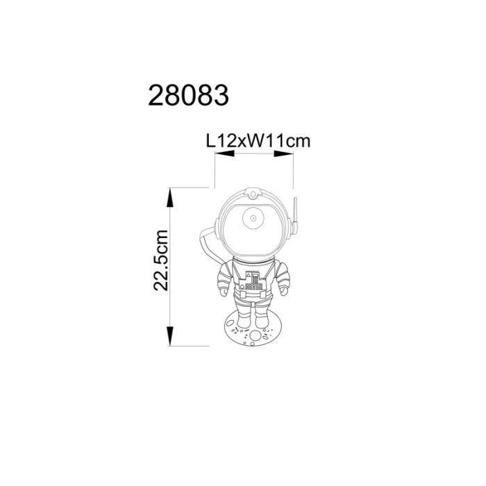 Veioza LED Cosmo, argintiu/albastru,  RGB 4.5W [6]