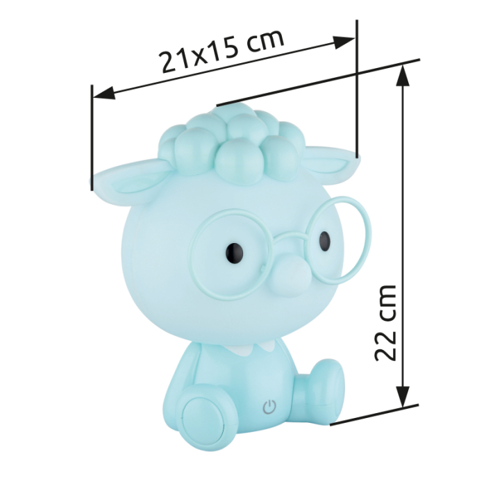 Veioza LED Sheepy, albastru mat, 1W 3000K [5]