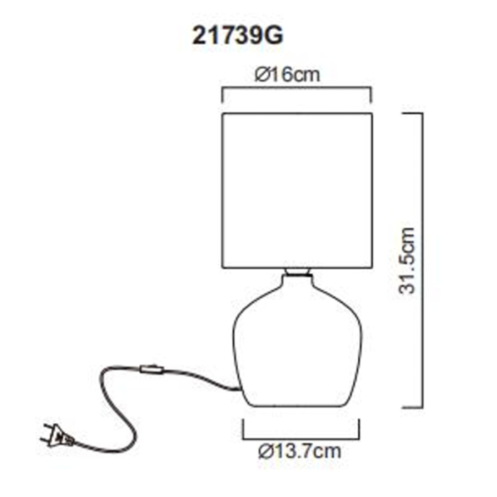 Veioza Marble, alb/gri, 1xE14 [4]