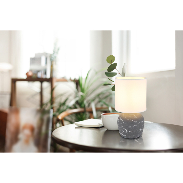 Veioza Marble, alb/gri, 1xE14 [2]