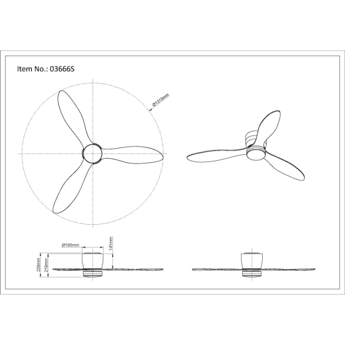 Ventilator de tavan LED Armando, metal/plastic negru mat,ň reglabil intensitate, 20W CCT 2700-6500K [4]