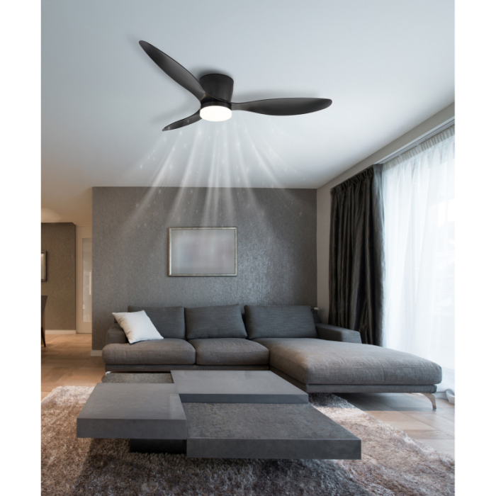 Ventilator de tavan LED Armando, metal/plastic negru mat,ň reglabil intensitate, 20W CCT 2700-6500K [2]