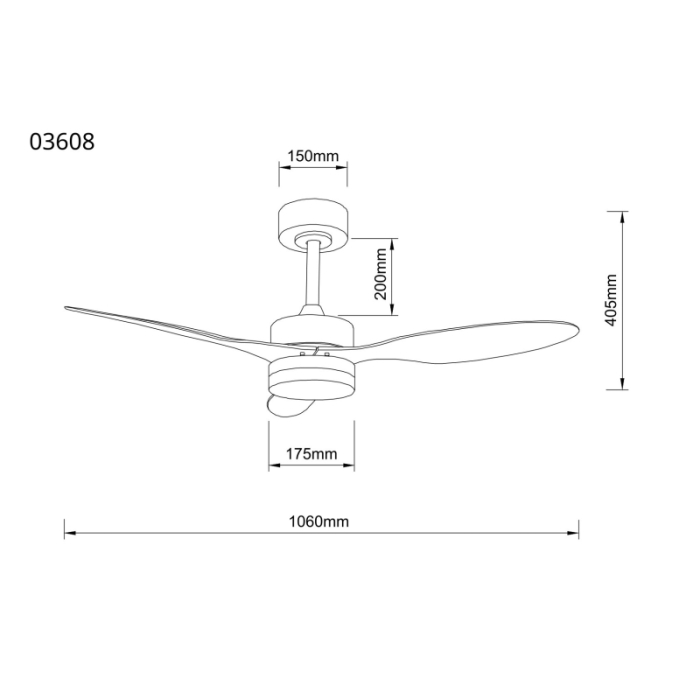 Ventilator de tavan LED Blackwell,  metal negru mat, plastic opal, plastic negru mat, dimmable, 20W CCT 2700-6500K [4]