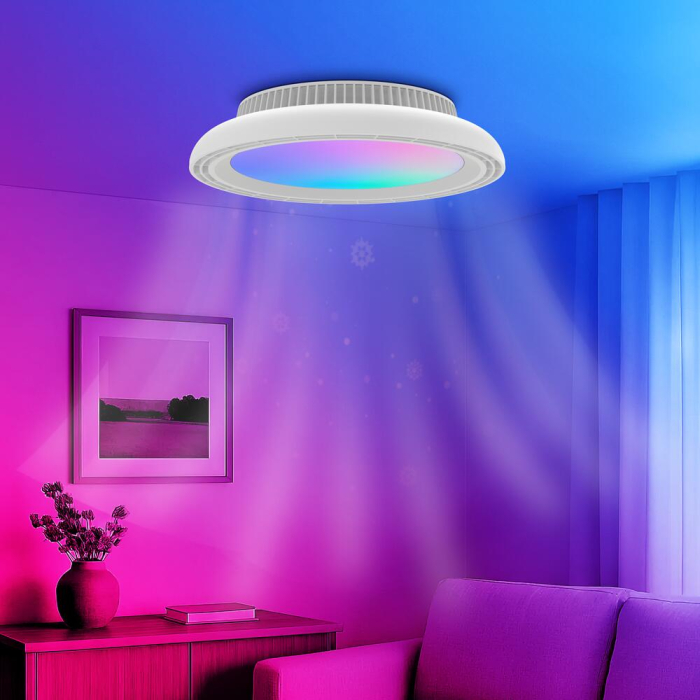 Ventilator de tavan LED Fancy, alb, 24W-30W CCT 3000K/4000K/6500K+RGB [3]