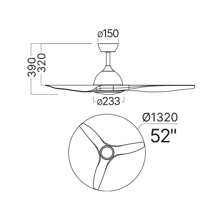 Ventilator de tavan LED Fancy, alb, 24W-35W [5]