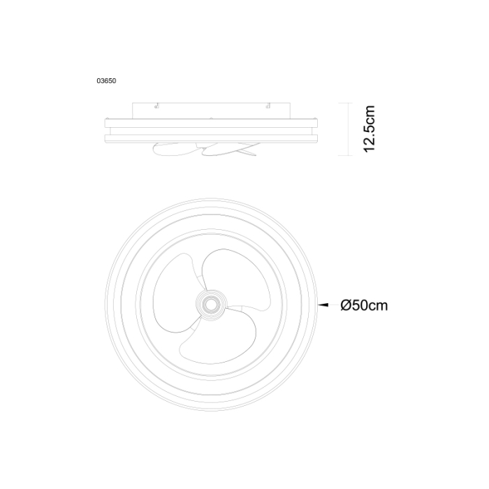 Ventilator de tavan LED Gatian,  metal alb, lemn, plastic transparent, 30W CCT 2700-6500K [5]