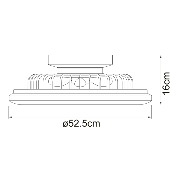 Ventilator de tavan LED Travo, metal/plastic negru, acrilic, reglabil, 30W CCT 3000-6500K [6]