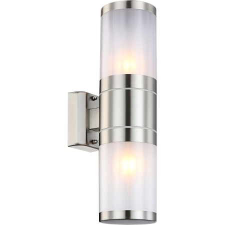 Aplice de perete exterior - Aplica de exterior Xeloo, oțel inoxidabil, sticlă, IP44, 2xE27