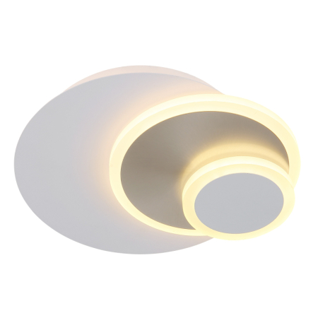 Aplice de perete - Aplica de pereta LED Odonell, metal alb mat, metal nichel mat, acril alb, 20W 3000K