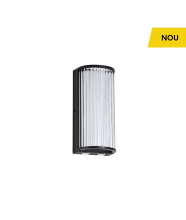 Iluminat exterior - Aplica de perete LED Gleam, negru/transparent, 18W 3000K, KL121078