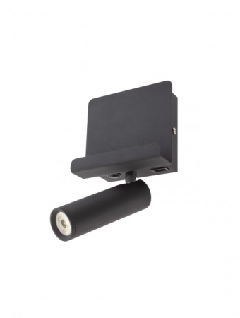 Aplice de perete - Aplica de perete LED Panel, neagra, 6W, 01-3084