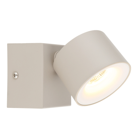 Aplice de perete - Aplica de perete LED Rae, metal de culoare nisip, aluminiu de culoare nisip, plastic alb, 6W 3000K