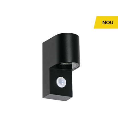 Iluminat exterior - Aplica de perete Motion B, cu senzor, negru, 1xGU10, KL131011