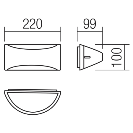 Aplica LED Scudo, 10W, 90191, 3000K [1]