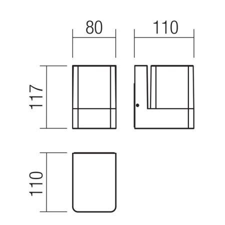 Aplica LED Tok, 9.4W, 90488, 3000K [1]