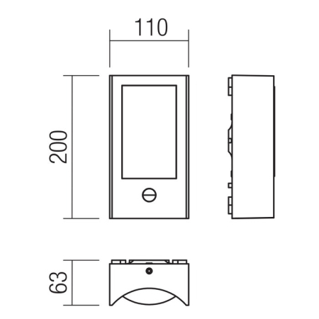 Aplica LED Warp cu senzor, 8W, 90487, 3000K [1]