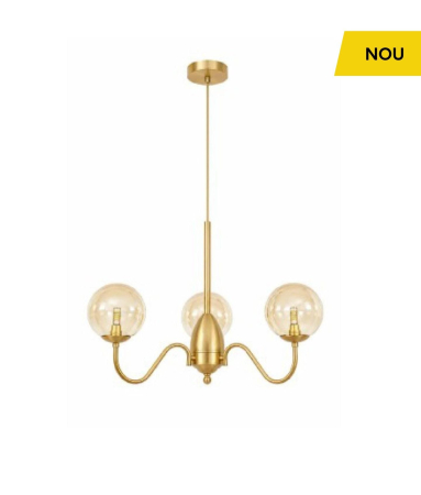 Lustre cu abajur - Candelabru Aerial SP3 G, ambra/alama, 3xG9 113061