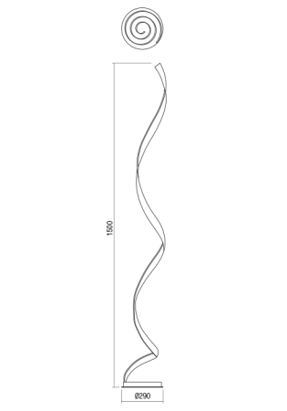 Lampadar LED Torsion, bronze, 24W 3000K 01-1798 [1]