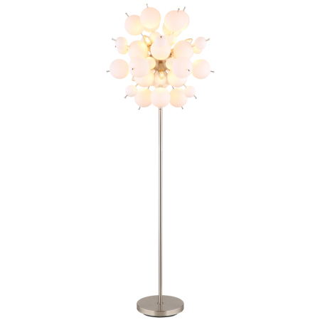 Lampadare - Lampadar Udo, nichel/globuri albe, 6xE14, D55cm