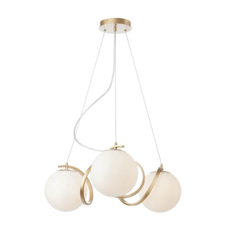 Lustre cu abajur - Lustra Kaya, auriu mat, 3xE27 01-4750