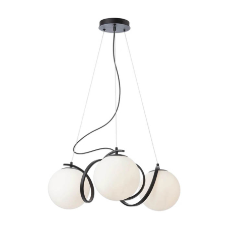 Lustre cu abajur - Lustra Kaya, negru mat, 3xE27 01-4751