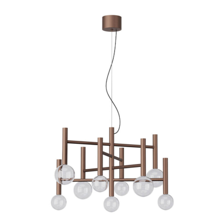 Candelabre - Lustra LED Bolla, maro inchis mat, 42W, CCT 2700K/3000K, 01-4556