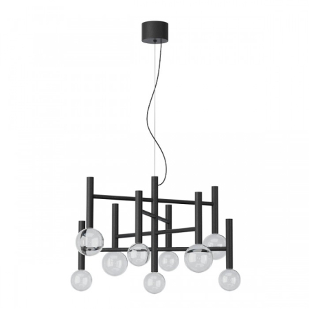 Candelabre - Lustra LED Bolla, negru mat, 42W, CCT 2700K/3000K, 01-4557