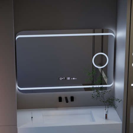 Oglinzi dreptunghiulare - Oglinda LED Rectangulara, Definition MotionGlow Marcello, 120x80cm