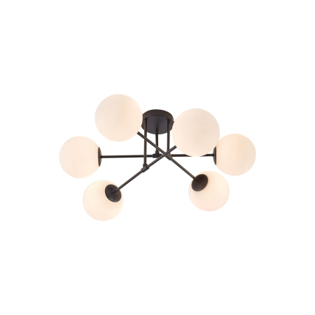 Plafoniere - Plafoniera, alb mat/negru, 6x10W G9, BV01-00113