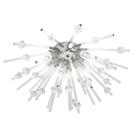 Lustre cu abajur - Plafoniera Genesi, cromat/sticla transparenta, 6xG9 IGN CL6 10 50