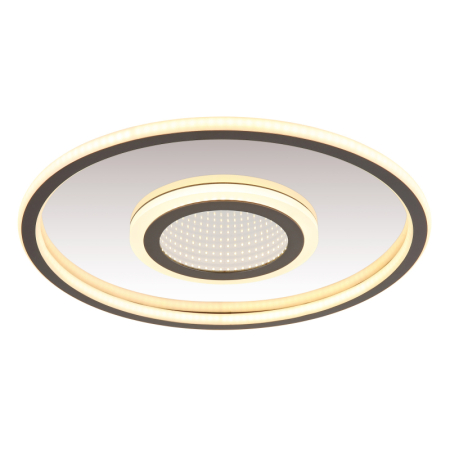 Plafoniere LED - Plafoniera LED Cara, metal gri mat, otel inoxidabil oglindit, 40W, 3000K