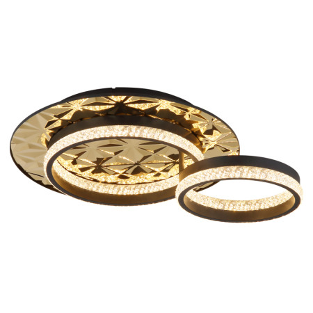 Plafoniere - Plafoniera LED Della II, negru/ auriu/cristale, 24W, 3000K