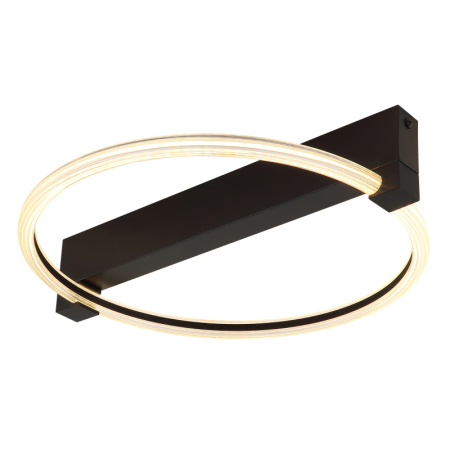 Iluminat interior - Plafoniera LED Fletcher, metal negru mat, plastic transparent, alb, 15W 3000K