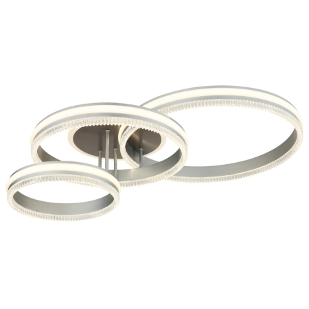 Plafoniere LED - Plafoniera  LED Francine, metal argintiu, acril transparent, 72W CCT2700-6000K
