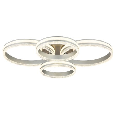 Plafoniere LED - Plafoniera LED Francine, metal argintiu, acril transparent, 90W CCT2700-6000K
