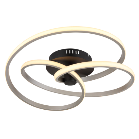 Plafoniere LED - Plafoniera LED Glyxar, negru/nichel mat, 40W, max 2500lm, 3000K