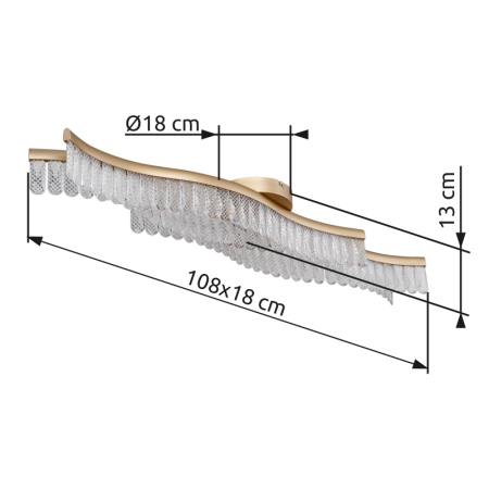 Plafoniera LED Juliet, auriu mat, 35W, max 1560lm, 3200K [2]
